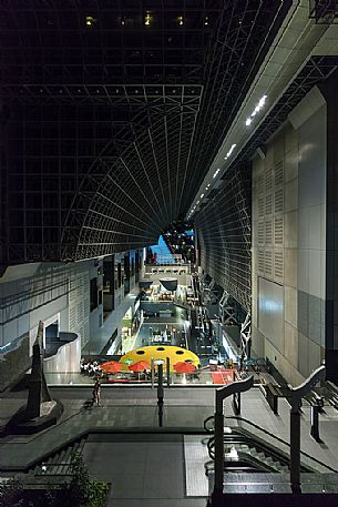 The Kyoto famous and futuristic station designed by the Japanese architect Hara Hiroshi, Kyoto, Japan