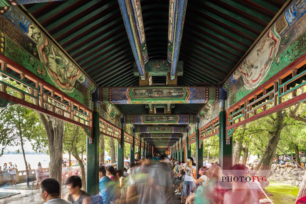 The Long Corridor inside the Summer Palace in Beijing