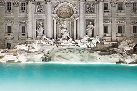 Trevi Fountain by night.