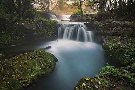 Waterfall in the Treja Valley Regional Park, near Rome, Latium, Italy