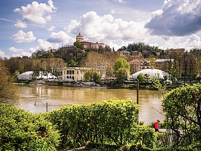 Church of Santa Maria di Monte dei Cappuccini on a hill overlooking the Po river, Turin, Piedmont, Italy, Europe