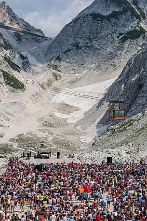 High altitude concert. Mount Canin plateau, Julian Alps, Friuli Venezia Giulia, Italy, Europe