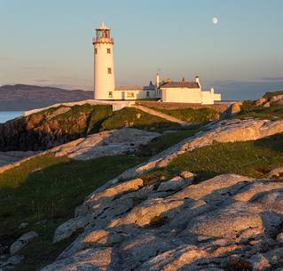 Sunset over the lighthouse at Fanad Head