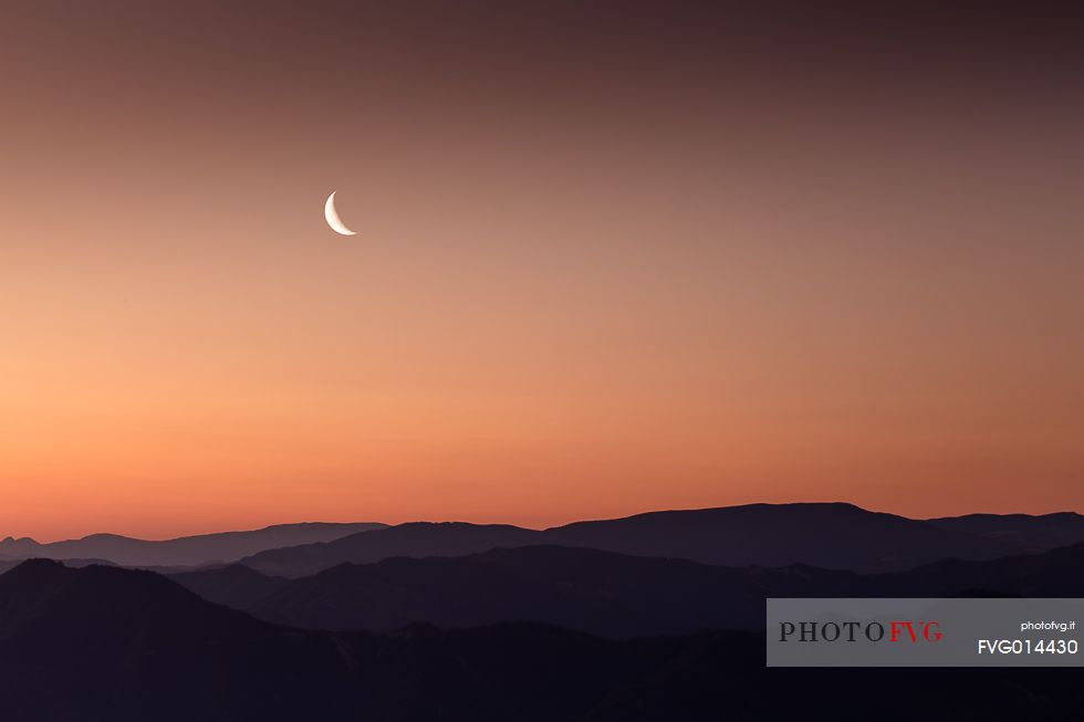 Moon over the mountains