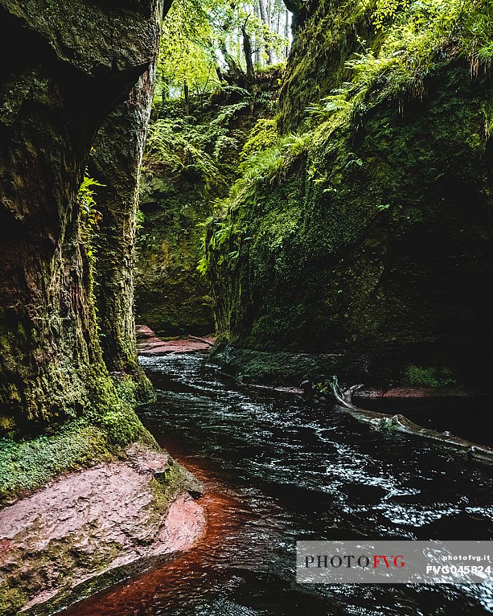 Devils Pulpit is a gorge located a few miles from Glasgow, Scotland, United Kingdom, Europe