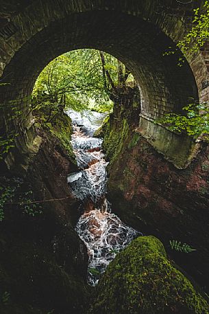 The Devils Pulpit is a gorge located a few miles from Glasgow, Scotland, United Kingdom, Europe