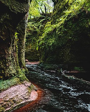 Devils Pulpit is a gorge located a few miles from Glasgow, Scotland, United Kingdom, Europe