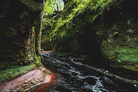 Devils Pulpit is a gorge located a few miles from Glasgow, Scotland, United Kingdom, Europe