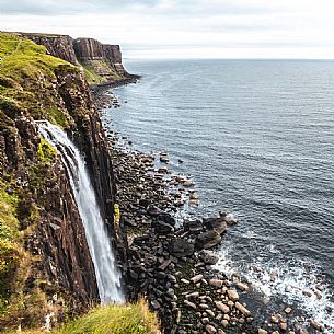 Mealt Falls and the Kilt Rock Formation,Trotternish Peninsula, Isle of Skye, Scotland, United Kingdom, Europe