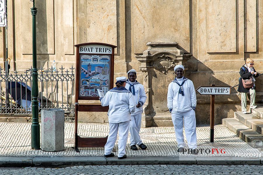 Sailors of boat trips on Moldava river