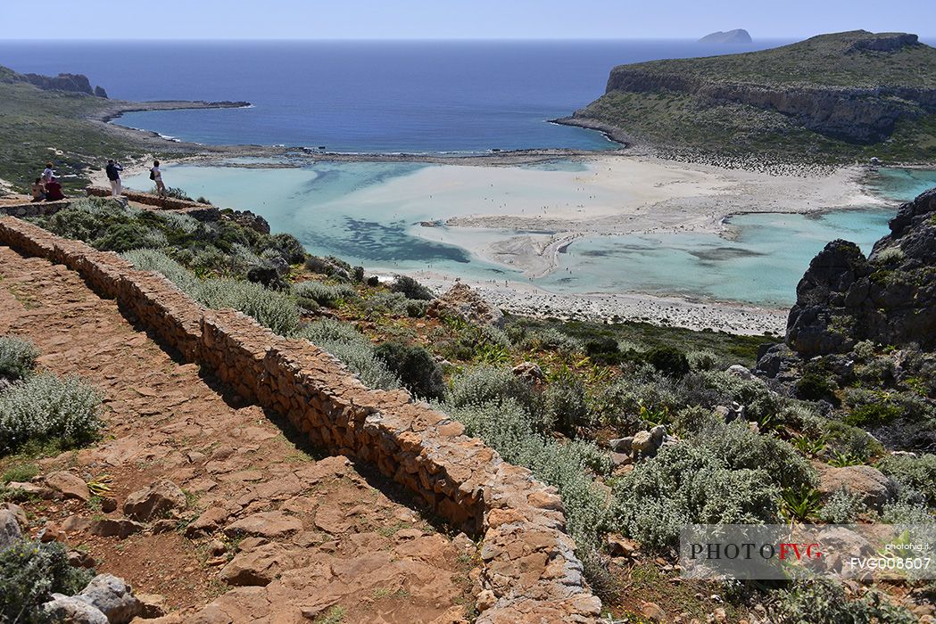 Balos Beach and Imeri Gramvousa Island - view from the hill