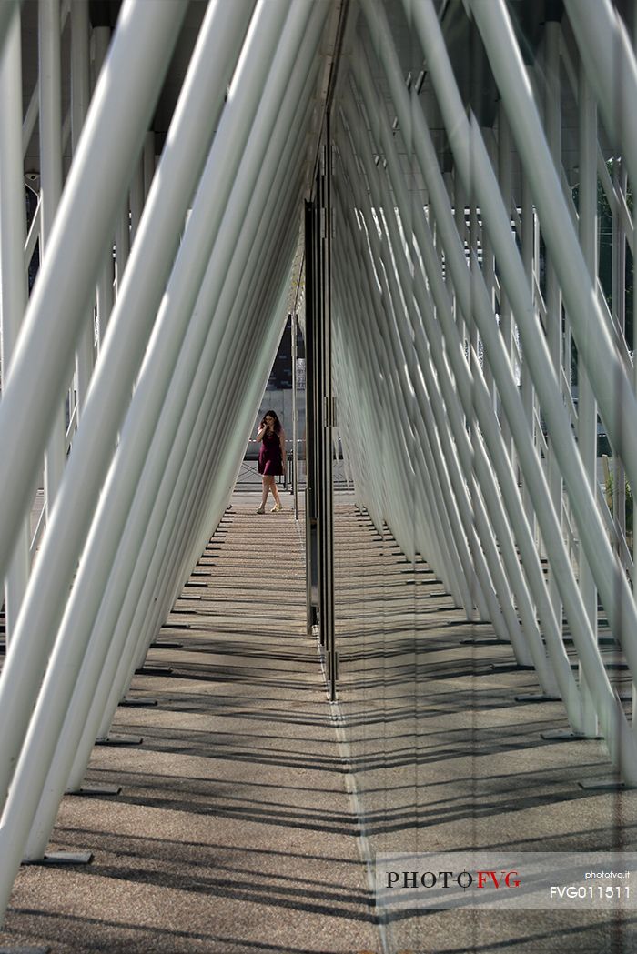 Lines and shadows at the Expo Gate in Piazza Castello