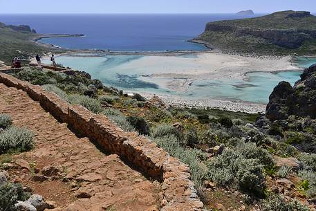 Balos Beach and Imeri Gramvousa Island - view from the hill