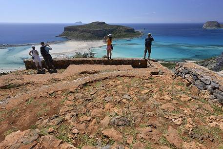 Balos Beach and Imeri Gramvousa Island - view from the hill Balos Beach and Imeri Gramvousa Island - view from the hill