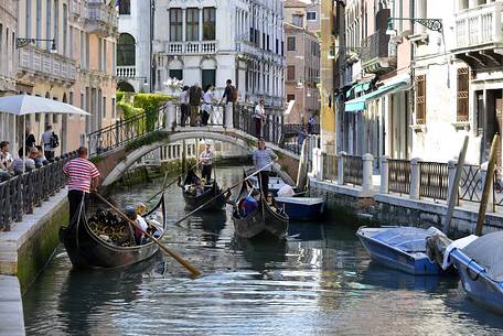Gondoliers in Venice canals