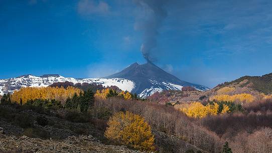 View of Etna near Piano del Vescovo