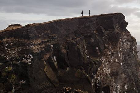 Peoples on Reykjanes cliff