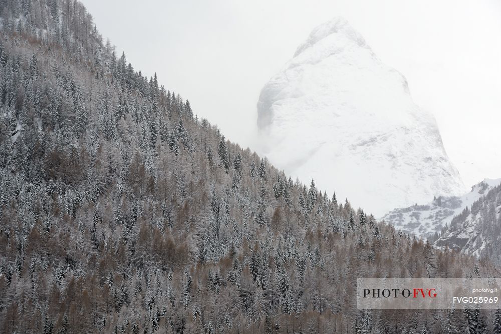 Punta Serauta mount in the Marmolada mountain range, dolomites, Italy