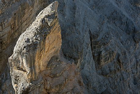 Collapsed mountain from Tofana di Mezzo peak, Cortina d'Ampezzo, Italy