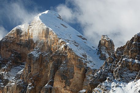 Tofana mount in the winter, Cortina d'Ampezzo, dolomites, Italy, Europe