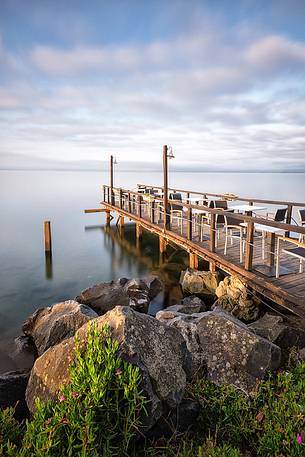 Pier on the Bracciano's lake