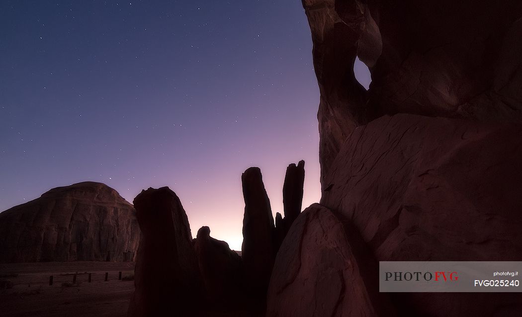 Twilight at Monument Valley, united states