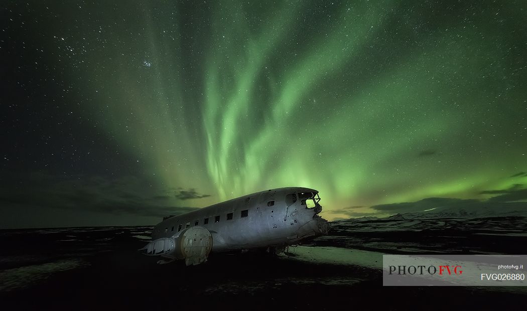 Plane wreck of USAF crash down on Slheimasandur beach, Iceland