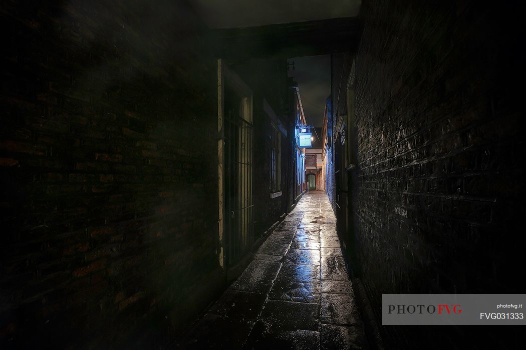 Historical narrow in centre of York, Yorkshire, United Kingdom