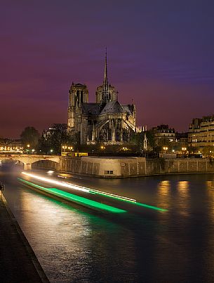 Back view of Notre Dame de Paris, Paris, France