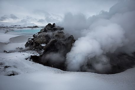 Classic Icelandic steams, Hverir,  Iceland, Europe