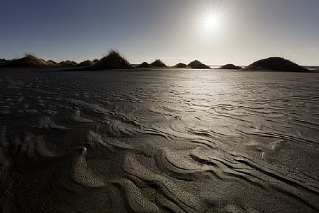 Sand dunes in Vestrahorn location, Iceland