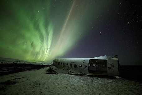 Plane wreck of USAF crash down on Sólheimasandur beach, Iceland