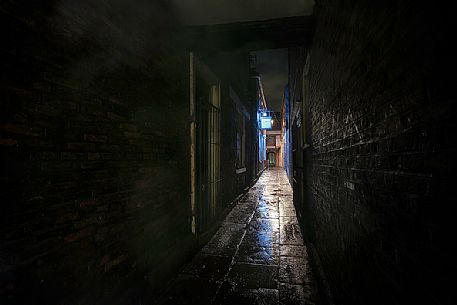 Historical narrow in centre of York, Yorkshire, United Kingdom