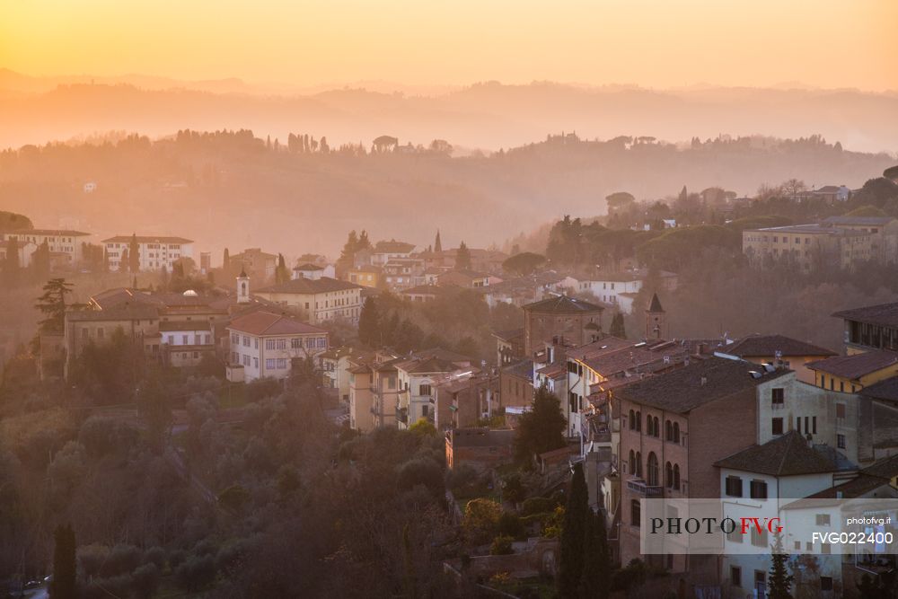 Sunset in San Miniato, Tuscany, Italy