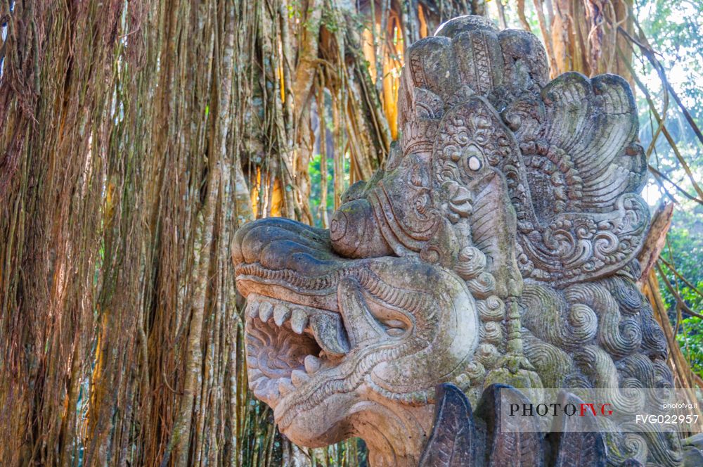Ancient statue of the Dragon, Bali island, Indonesia