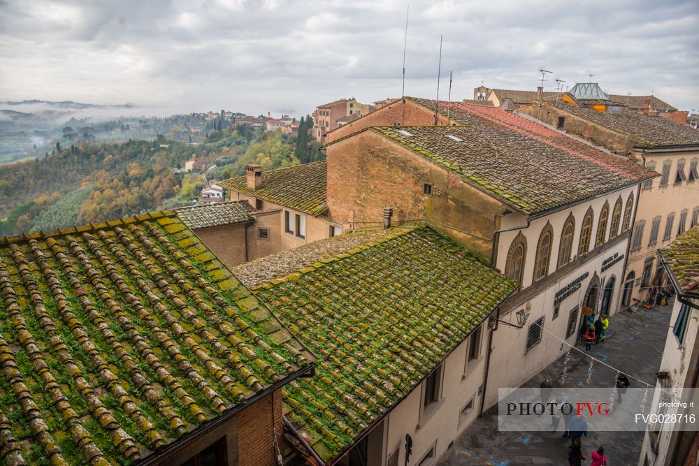 San Miniato village during truffle exhibition, Tuscany, Italy