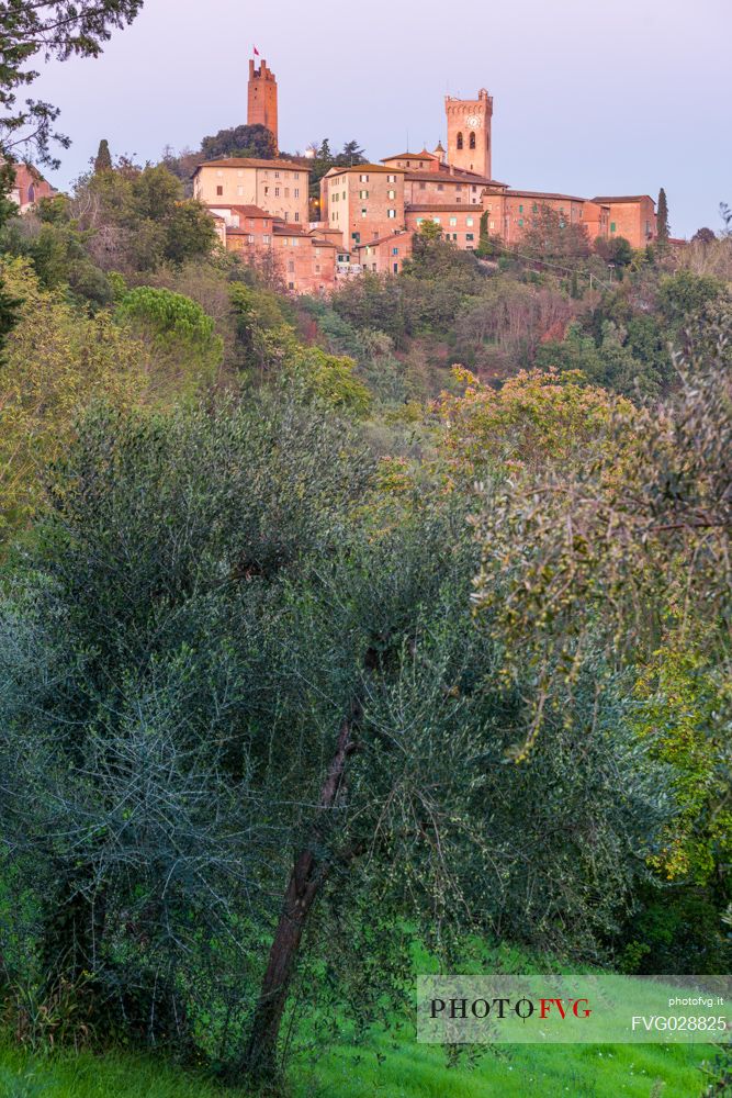 San Miniato village with Matilde and Federico II towers, Tuscany, Italy