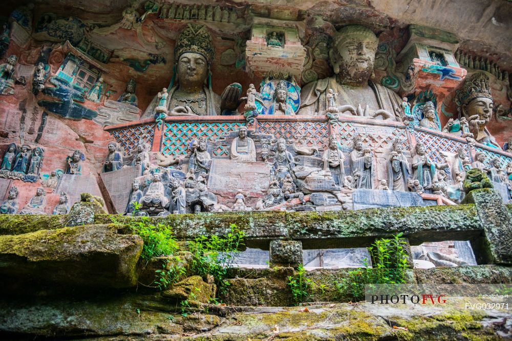 Dazu rock carvings area, Bei and Baoding Mountain in, Chongqing, China