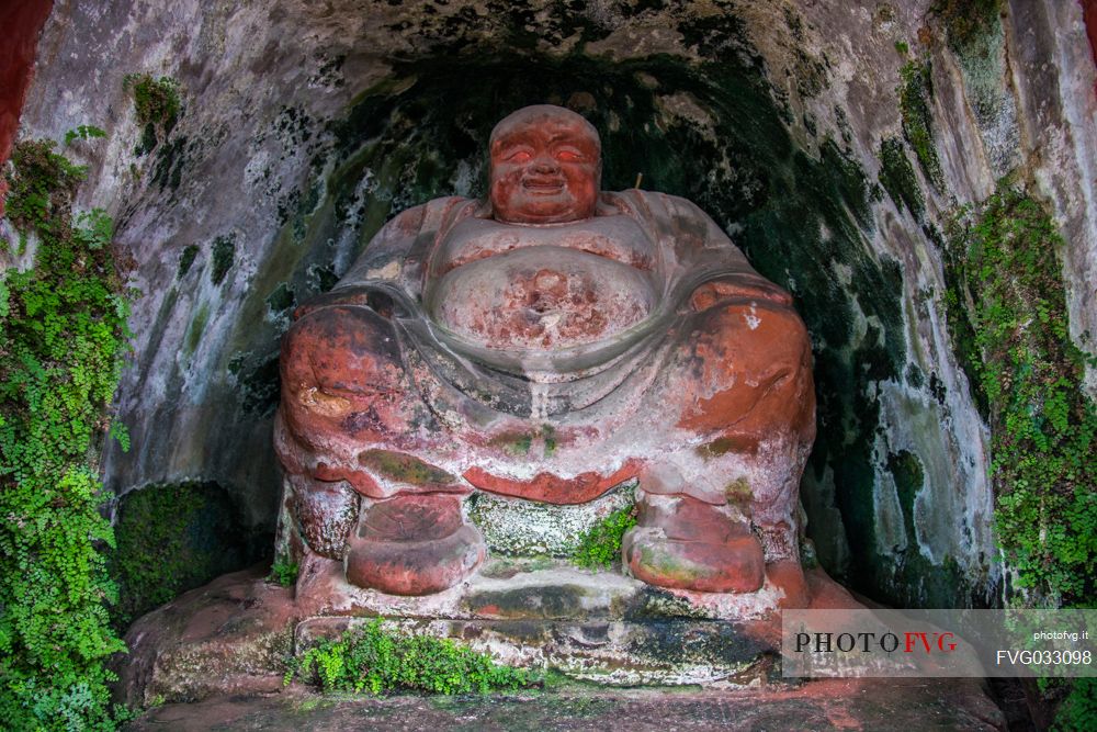 Statue in Leshan Giant Buddha Park, Sichuan, China