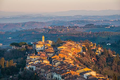 Sunset in San Miniato, Tuscany, Italy