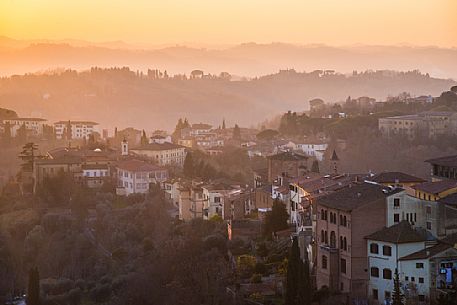 Sunset in San Miniato, Tuscany, Italy