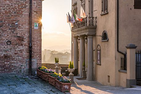 Sunrise in San Miniato downtown, Tuscany, Italy