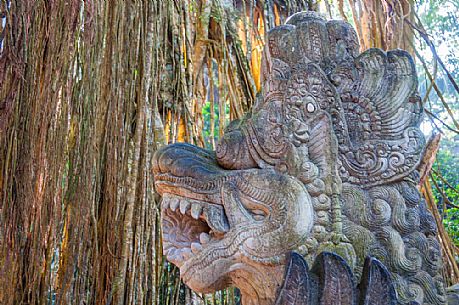 Ancient statue of the Dragon, Bali island, Indonesia