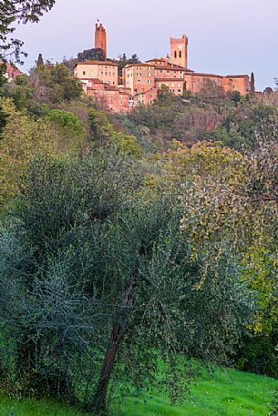 San Miniato village with Matilde and Federico II towers, Tuscany, Italy