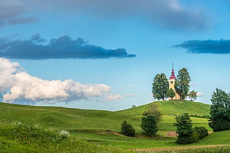 St Thomas Church, Gorenji Vrsnik, Idrija, Slovenia, Europe