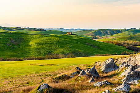 Typical Tuscan landscape near Volterra, Tuscany, Italy, Europe